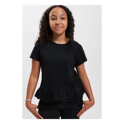 Girls' Organic T-Shirt Volant Black