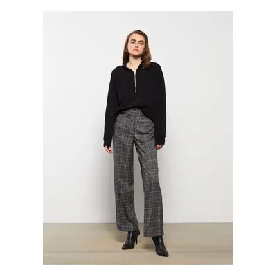 LC Waikiki Standard Fit Plaid Women's Trousers