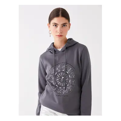 LC Waikiki Printed Long Sleeve Women's Hoodie