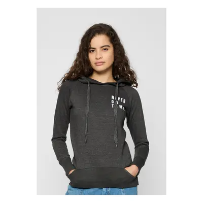 Ladies Never On Time Hoody Coal