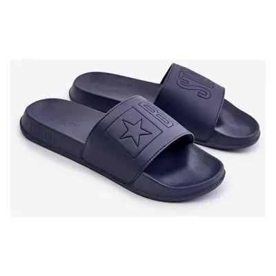 Lightweight men's slippers with Big Star logo navy