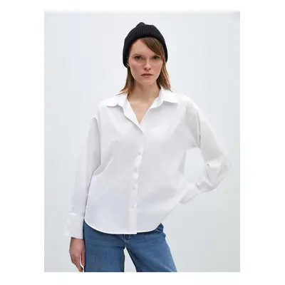 LC Waikiki LCW Vision Straight Long Sleeve Oversize Poplin Women's Shirt