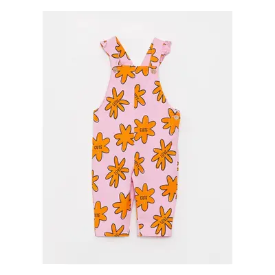 LC Waikiki Square Neck Strappy Printed Baby Girl Overalls