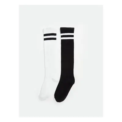 LC Waikiki Lcw Striped Girls Knee High Socks 2-Pack