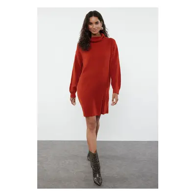 Trendyol Tile Mini Knitwear Wide Pattern Dress