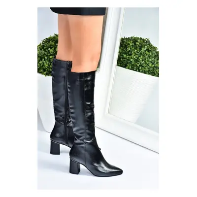 Fox Shoes Women's Black Patent Leather Boots