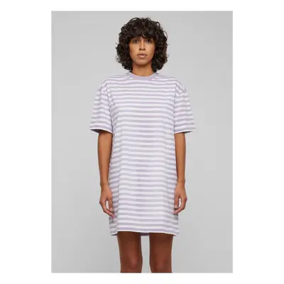 Women's striped dress oversized white/purple