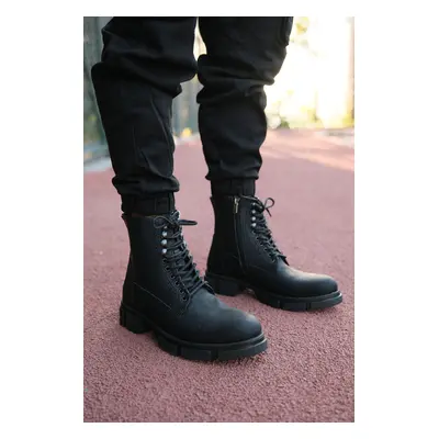 Riccon Extra Matte Black Men's Combat Boots