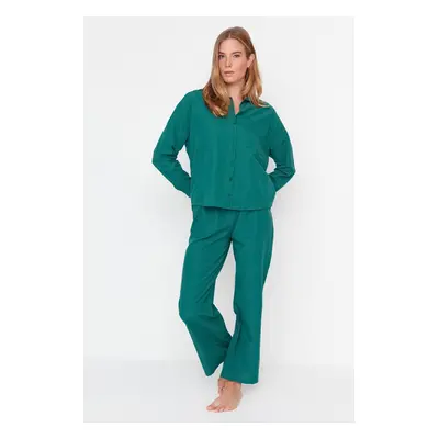 Trendyol Pajama Set - Grün - Unifarben