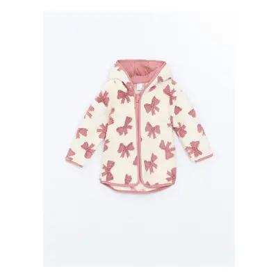 LC Waikiki Lcw Hooded Patterned Baby Girl Cardigan