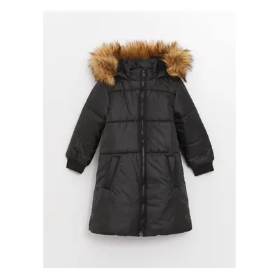 LC Waikiki Hooded Basic Girl's Coat