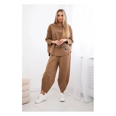 Set Punto Milano winter sweatshirt + camel pants