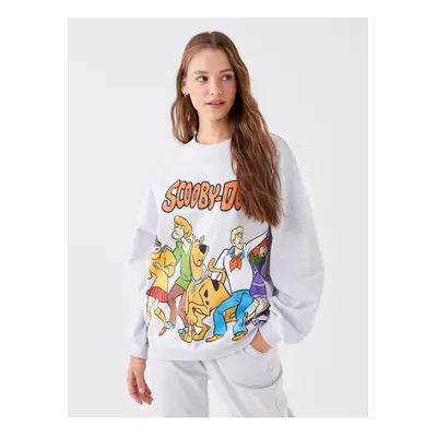 LC Waikiki Women's Crew Neck Scooby Doo Printed Long Sleeve Oversize Sweatshirt