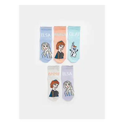 LC Waikiki Lcw Elsa Patterned Girl's Socks 5-Piece