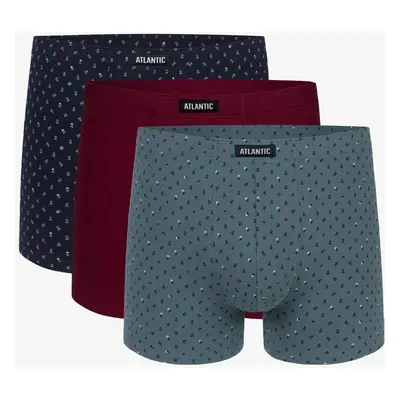 Boxer shorts Atlantic 3MH-025 A'3 S-3XL navy-wine-emerald