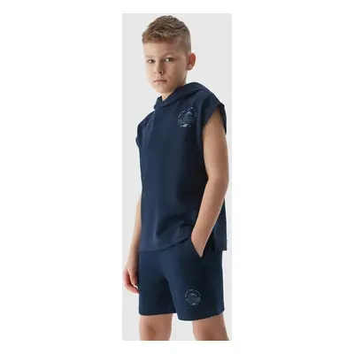 4F Boys' Tracksuit Shorts - Navy Blue