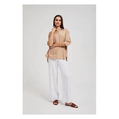 Women's linen shirt MOODO - light beige