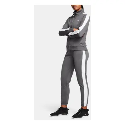 Women's Under Armour Tricot Tracksuit-GRY - Women's