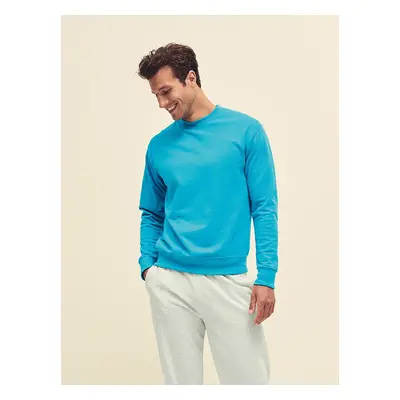 Blue Men's Sweatshirt Lightweight Set-in-Sweat Sweat Fruit of the Loom