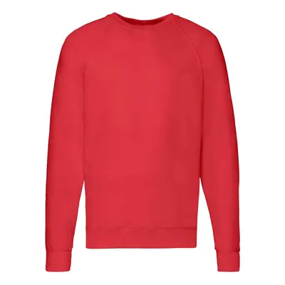 Czerwona bluza męska Lightweight Raglan Sweat Fruit of the Loom