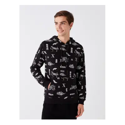 LC Waikiki Long Sleeve Printed Men's Hoodie