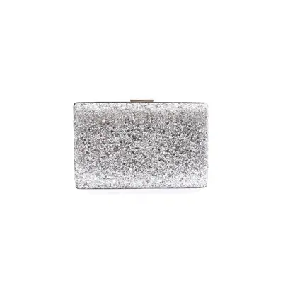 DGN 275-22y Women's Evening Dress Clutch Bag Sequin Silver