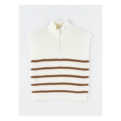 LC Waikiki Crew Neck Striped Oversize Women's Knitted Sweater