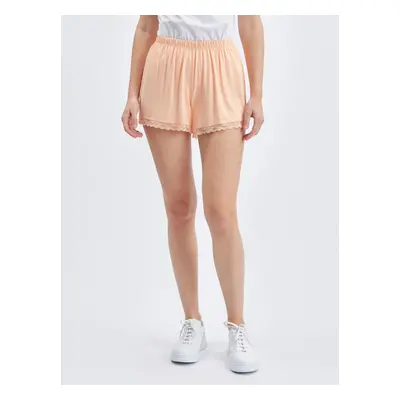 Women's apricot shorts with lace ORSAY