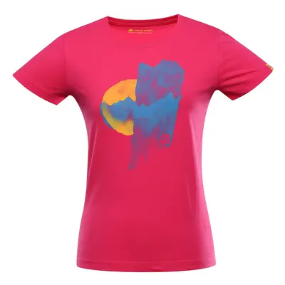 Women's organic cotton T-shirt ALPINE PRO EKKA cabaret variant pa