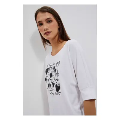 WOMEN'S T-SHIRT L-TS-4030 WHITE