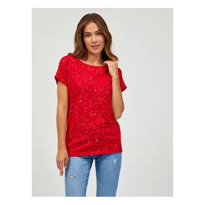 SAM73 Red Women patterned T-Shirt SAM Heqa - Women