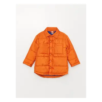 LC Waikiki Polo Collar Self Patterned Baby Boy Coat