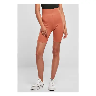 Women's high-waisted terracotta shorts