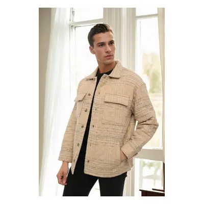 23598 Dewberry Quilted Mens Jacket-BEIGE