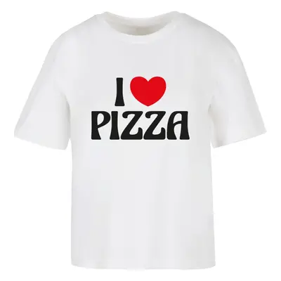 Women's T-shirt Pizza Love white