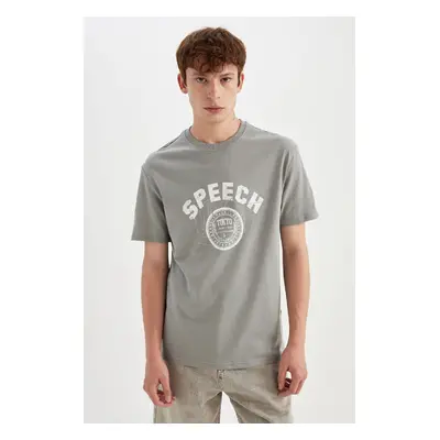 DEFACTO Regular Fit Crew Neck Printed Short Sleeve T-Shirt