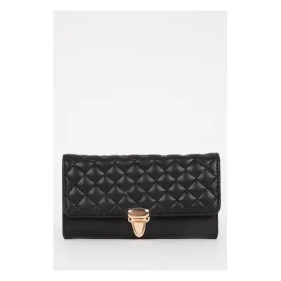 DEFACTO Women's Quilted Faux Leather Wallet