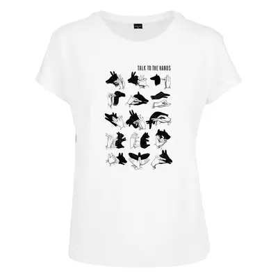 Women's T-shirt Talk To The Hand Box white