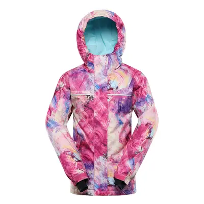 Children's ski jacket with ptx snow membrane ALPINE PRO KIWERO fuchsia variant pa