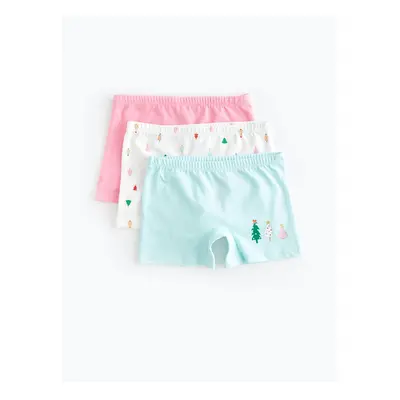 LC Waikiki 3-Piece Christmas Themed Girls' Boxer