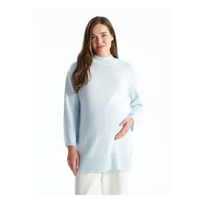 LC Waikiki Stand Collar Plain Oversize Women's Knitwear Tunic