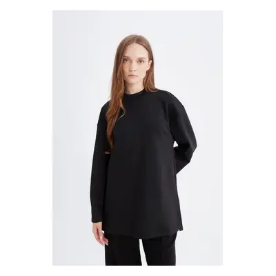 DEFACTO Relax Fit Scuba Diving Fabric Long Sleeve Tunic