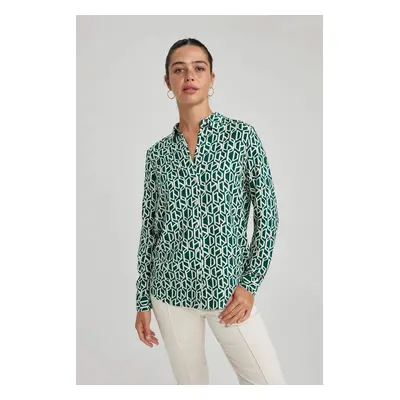 DEFACTO Regular Fit Long Sleeve Patterned Shirt