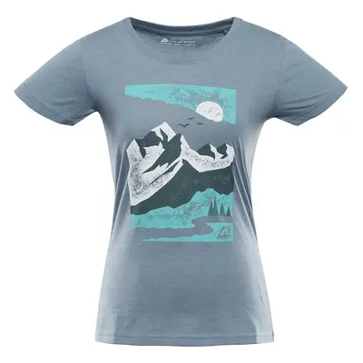 Women's cotton T-shirt ALPINE PRO BOLENA blue mirage variant pa