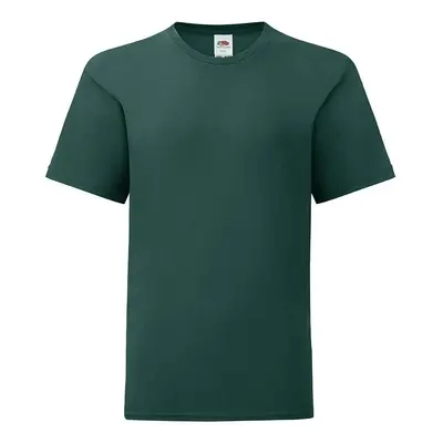 Green children's t-shirt in combed cotton Fruit of the Loom