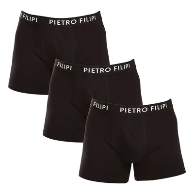 3PACK Men's Boxer Shorts Pietro Filipi Black