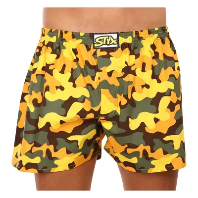 Men's briefs Styx art classic rubber oversized camouflage yellow