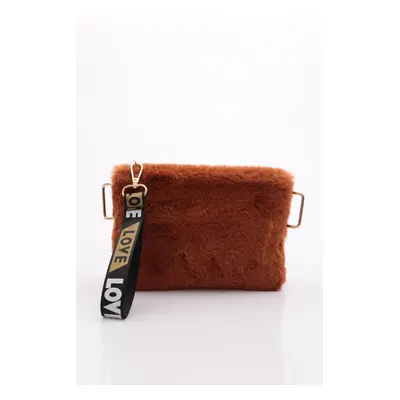 DGN Women's Fur Handle Printed Bag