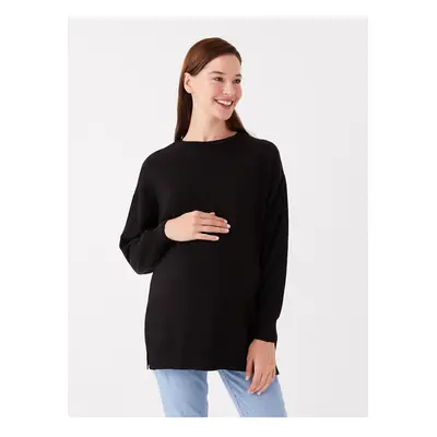 LC Waikiki Crew Neck Straight Long Sleeve Maternity Knitwear Tunic