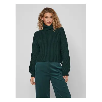 Women's Dark Green Turtleneck Sweater VILA Vioa - Women